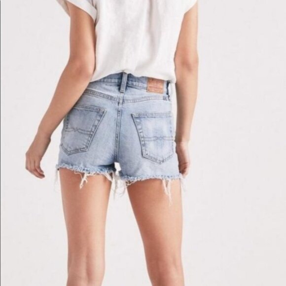 Lucky Brand Jean Shorts Size 28 Blue Denim Multicolour Pompoms Lucky‎ Pins NWT - Picture 8 of 13